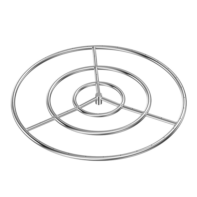 Skyflame 30-Inch Round Fire Pit Burner Ring, 304 Stainless Steel - Image 1